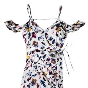 Cold Shoulder floral print Maxi